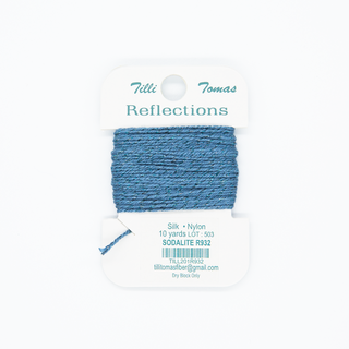 Reflections silk and metallic thread in Sodalite