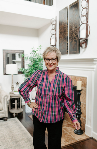 Mitzy Plaid Top
