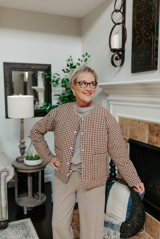 Gingham Grove Quilted Jacket