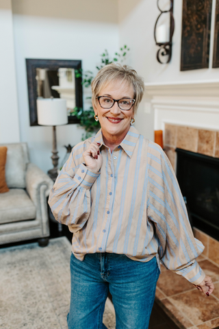 Cotton Candy Button Down Top