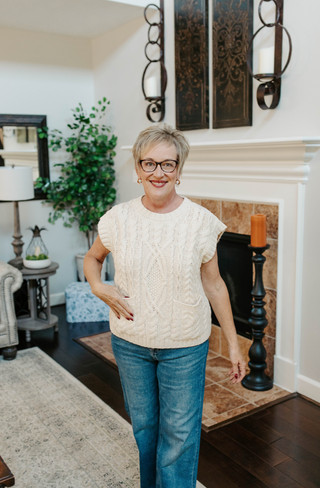 Golden Hour Knit Vest -Cream