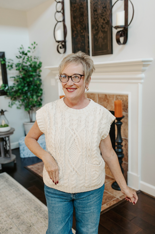 Golden Hour Knit Vest -Cream