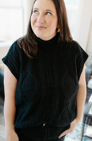 Here To Hangout Sweater - Black