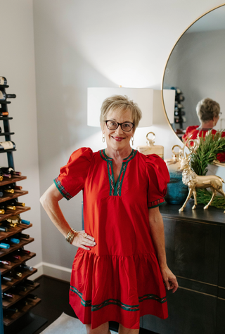 Candy Cane Charm Dress - Red