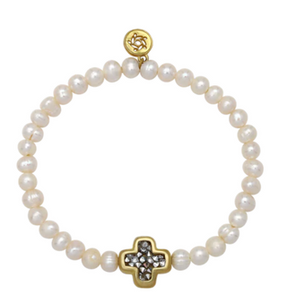 Kristal Life In Balance Pearl Stretch Bracelet
