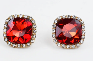 DOORBUSTER: Holiday Stud Earrings - Red