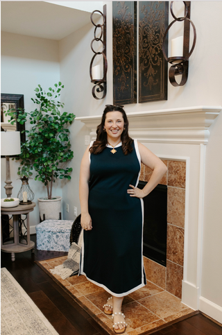 In Full Swing Dress - Navy