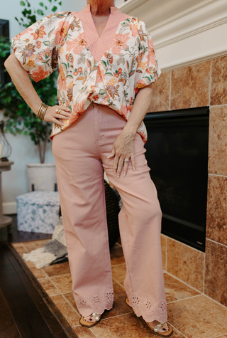 Flirty Frill Eyelet Pant