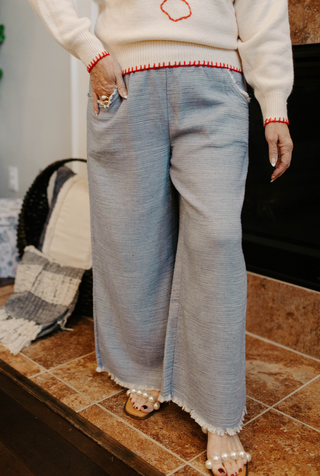 Amazing Day Wide Leg Pant - Light Blue