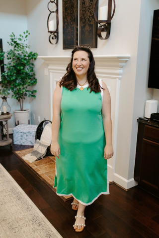 In Full Swing Dress - Green
