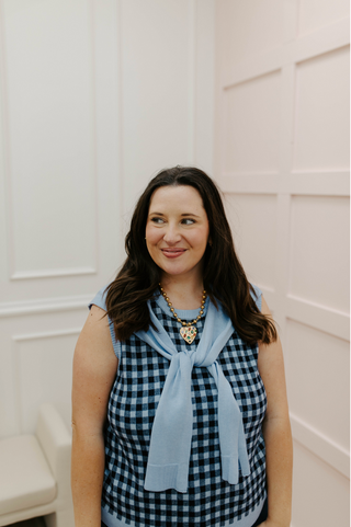 Fairview Checkered Top - Blue