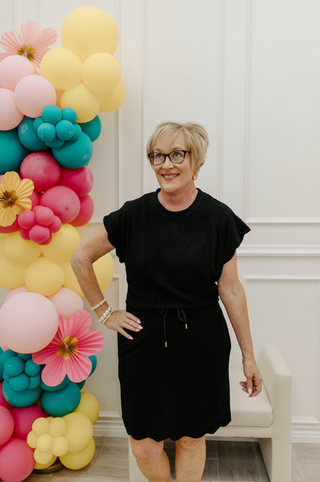 Willow Scallop Dress - Black