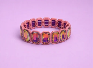 Simone Bracelet Pink + Deep Red