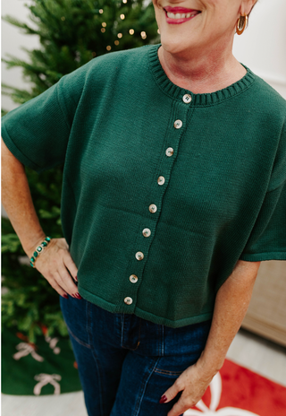 The Reason Why Cardigan Top - Green