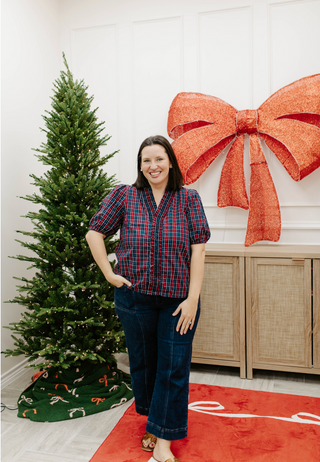 Home For The Holidays Top - Navy