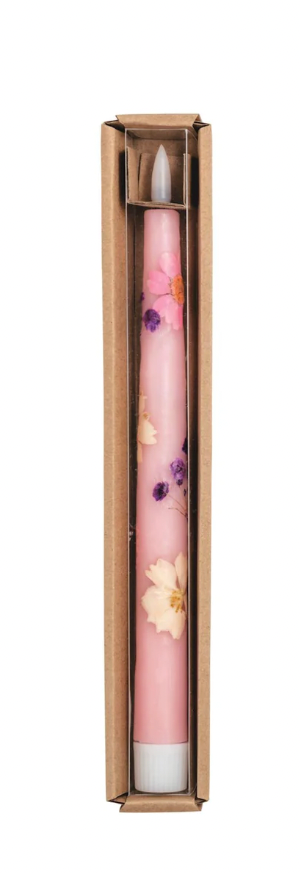 Flower Flameless Taper Candles