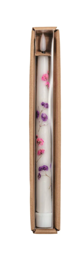 Flower Flameless Taper Candles