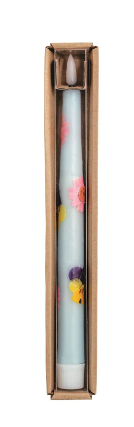 Flower Flameless Taper Candles