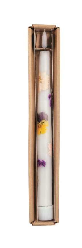 Flower Flameless Taper Candles
