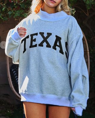 Texas Mock Neck Sweatshirt