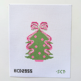 Pink Bow Tree Printed Canvas