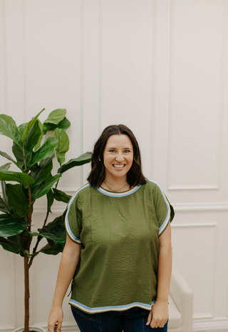 Crisp Morning Top - Olive