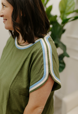 Crisp Morning Top - Olive