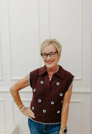 The Melinda Flower Vest