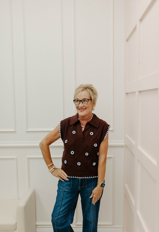 The Melinda Flower Vest