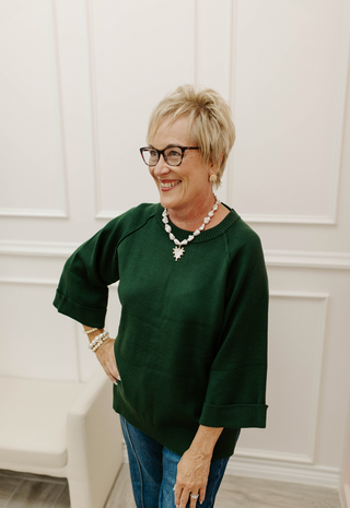 Oakley Sweater Top - Hunter Green