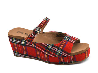 Corky's: Treat Yourself Wedge - Red Plaid