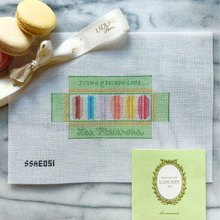 3D macaron box 18 mesh needlepoint canvas