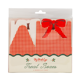 CCH1307 - Red Gingham Christmas Gable Treat Boxes