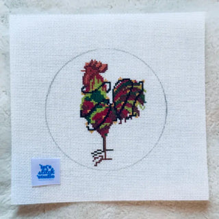Mr. Camo Chicken in Lights Canvas