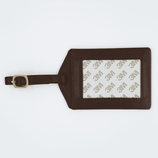 Leather Luggage Tag - Brown
