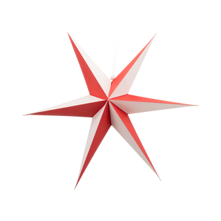 BEC1305 - Red and Cream Hanging Christmas Star Set