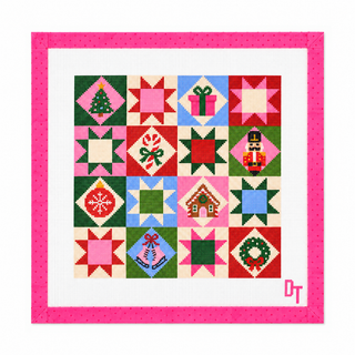 Christmas Quilt Needlepoint Canvas: Canvas Only