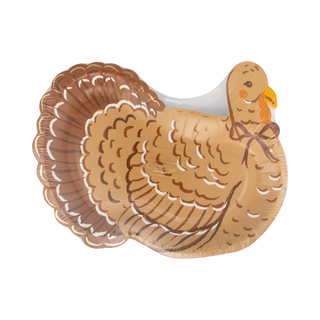HRV1340 - Harvest Turkey Shaped Paper Plates