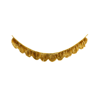 CHR1306 - Gold Scalloped Tinsel Banner 6ft