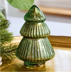Tree Candle - 7 Inch - Green Mercury