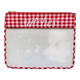 Stitches Gingham Project Bag
