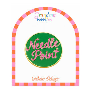 Needlepoint enamel needle minder