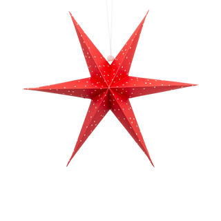 BEC1305 - Red and Cream Hanging Christmas Star Set