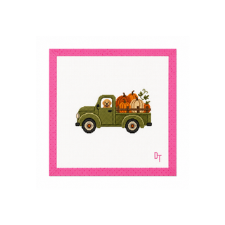 Pumpkin Patch Pickup Needlepoint Canvas: Canvas Only