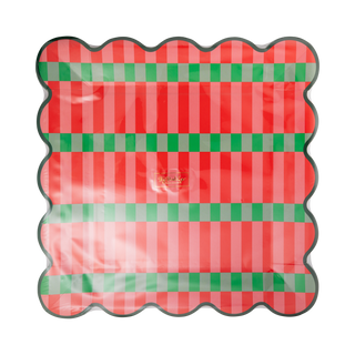 HOH1342 - Red, Pink and Green Striped 10" Dinner Plates