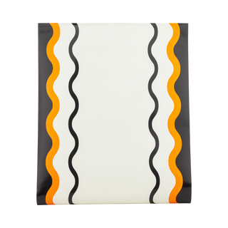 VHP1320 - Orange and Black Ric Rac Paper Table Runner