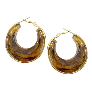 Kansas Hoop Earrings - Tortoise