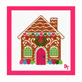 Gingerbread House Christmas Needlepoint Canvas: Canvas Only