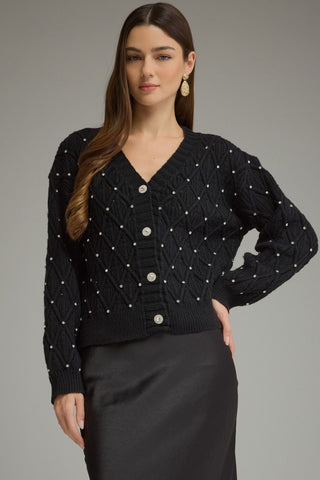 Midnight Sparkle Rhinestone Cardigan
