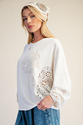 Garden Stroll Top - Ecru